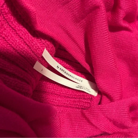 Anthropologie Long Sleeve Fuchsia Knit Dress NWT - Picture 5 of 5